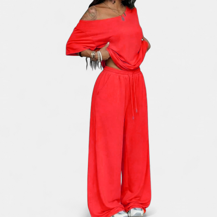 DEXT™ – Relaxed Wide-Leg Athleisure Two-Piece Set