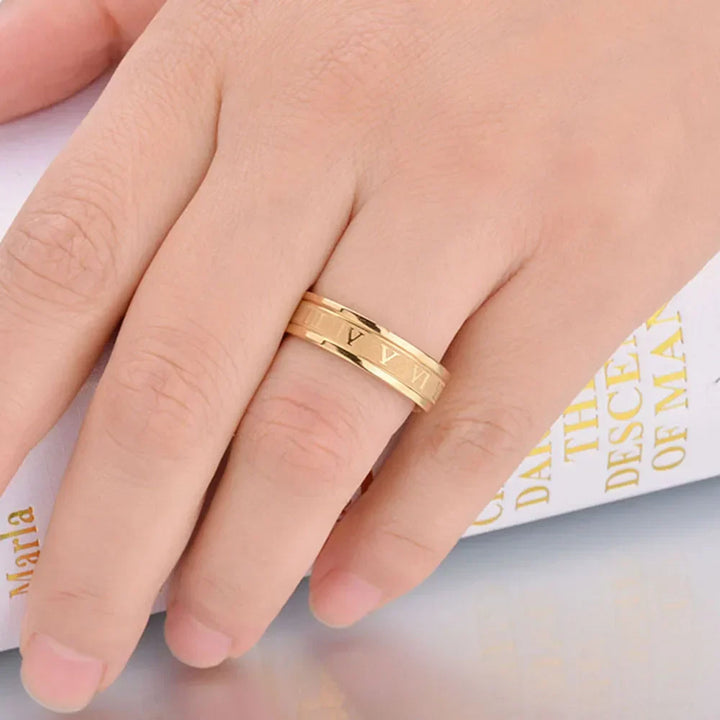 NOELLE™ – Modern Roman Numeral Ring