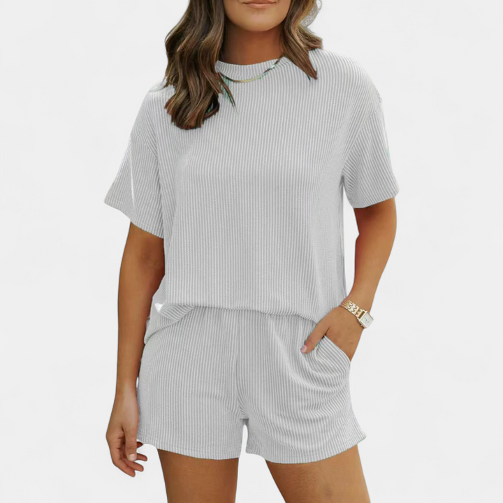 LACEY™ – Ribbed Casual Summer Two Piece Set