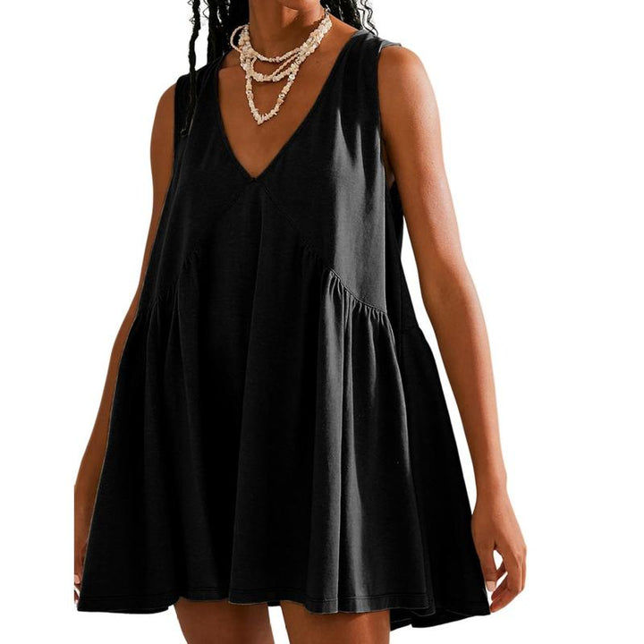 DANNA™ - Casual Women’s V-Neck Tank Dress with Flared A-Line