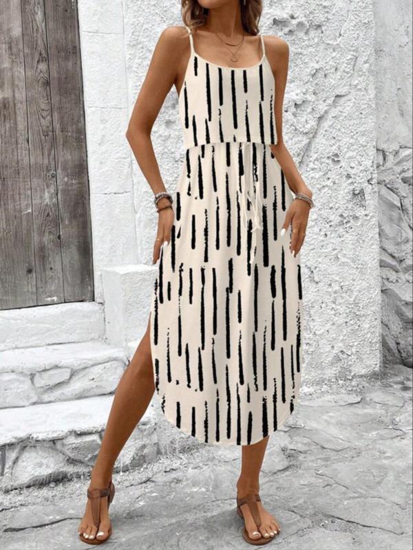 BLYTE™ - All-Over Print Tie-Front Cami Dress for Summer Vibes