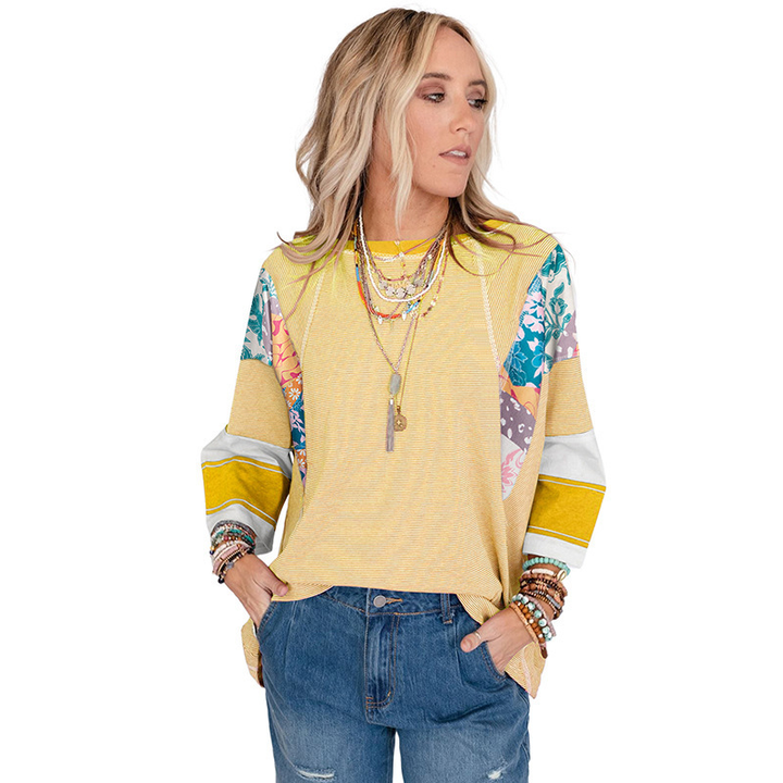 BAILEY™ – Lightweight Patchwork Batwing Top